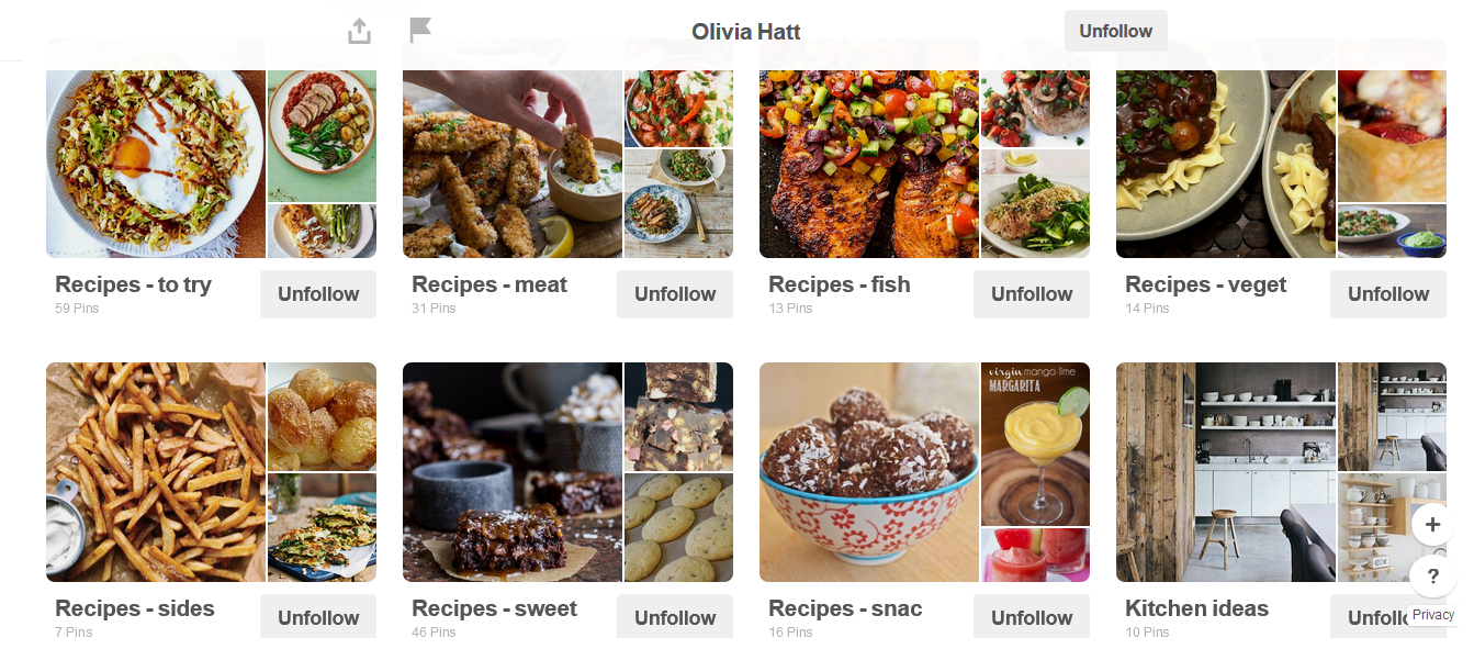 Olivia Hatt Pinterest boards