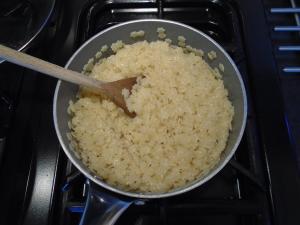 Cook 200g tiny pasta or orzo according to the packet instructions then drain and set aside