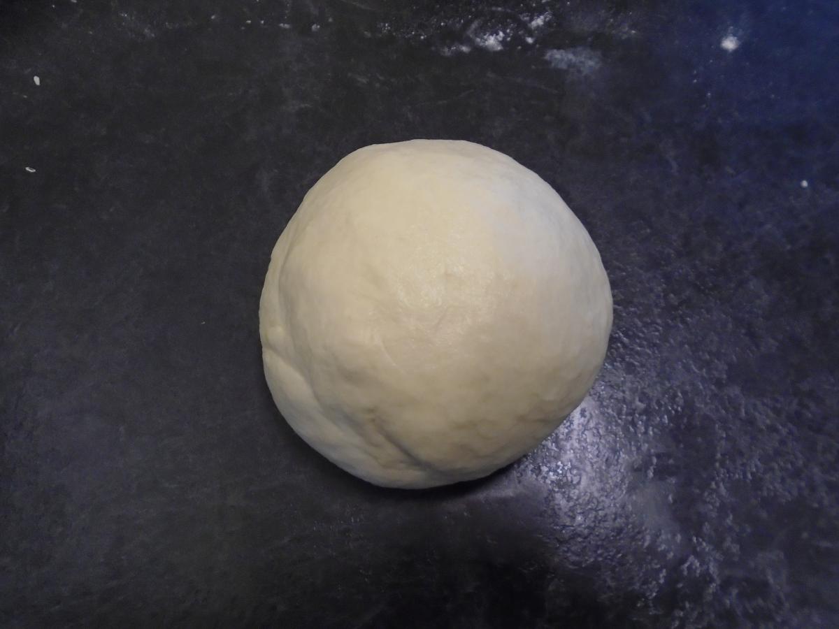 After a short while the dough will look smoother and be pliable