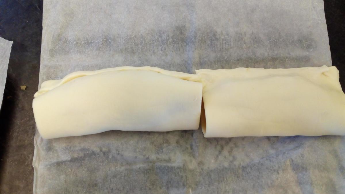 Fold the pastry over the filling so the milky edges are together and press down, crimping a little, to stick them together